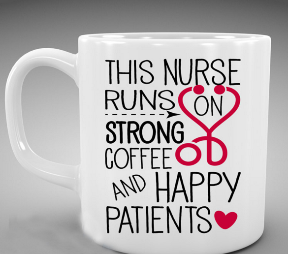 This Nurse Runs on Strong Coffee Mugs