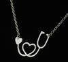 Medical Stethoscope Heart Collar Body Chain Necklace