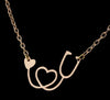 Medical Stethoscope Heart Collar Body Chain Necklace