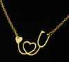 Medical Stethoscope Heart Collar Body Chain Necklace