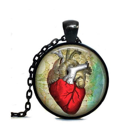 Geekery Heart Anatomy Necklace