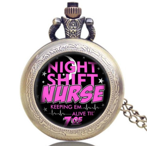 Fashion Cool Night Shift Nurse Pocket Watch