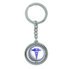 Doctor MD RN EMT Spinning Round Metal Key Chain