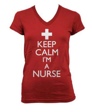Keep Calm I'm A Nurse V-neck T-shirt