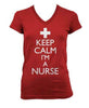 Keep Calm I'm A Nurse V-neck T-shirt